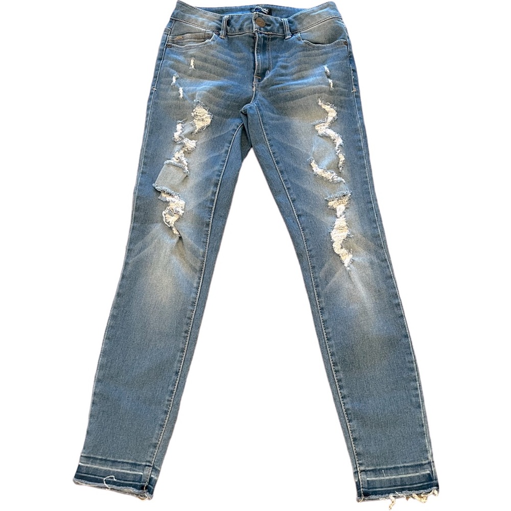 Evermore Distressed Medium Wash Skinny Jeans Size 3